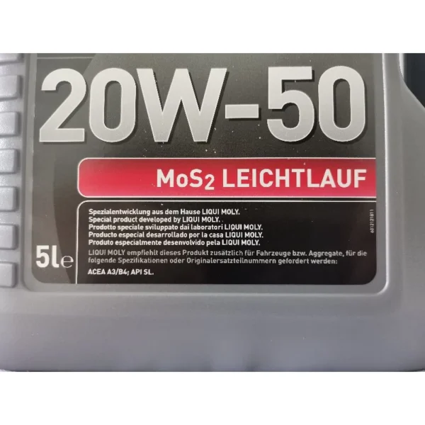 Liqui Moly MOS2 Leichtlauf 5L 20W50